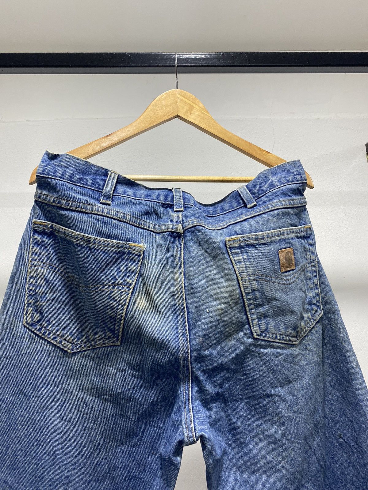 Carhartt × Vintage Carhartt Blue Denim 90s Size US 35 - 2 Thumbnail