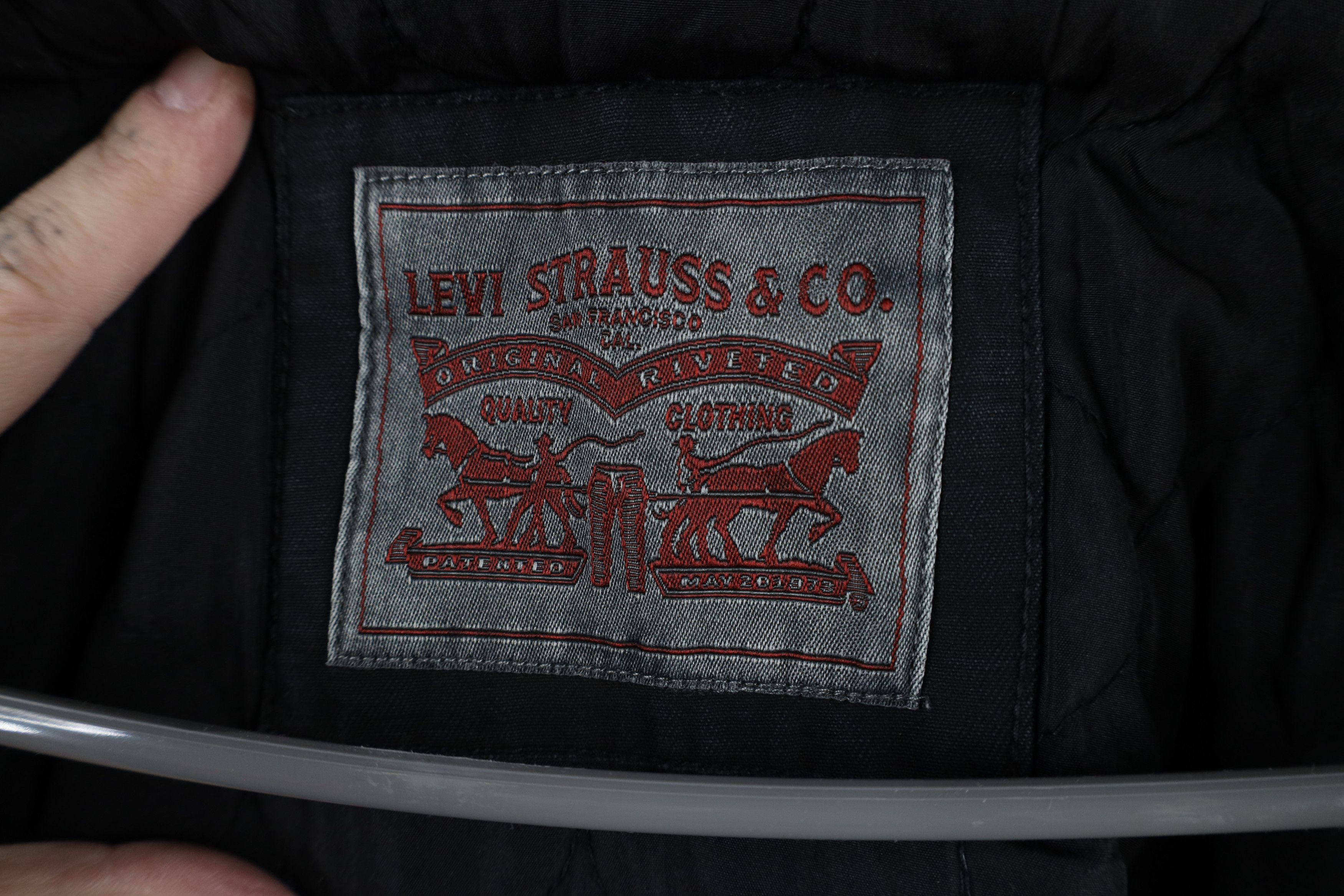 Levi's × Vintage Vintage Y2K Levis Quilted Full Zip Chore Barn Jacket Black Size US XL / EU 56 / 4 - 10 Thumbnail