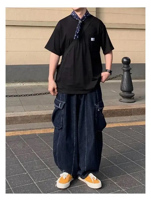VIBE Vintage Streetwear Pocket wide leg jeans y2k hip hop Size US 32 / EU 48 - 8 Thumbnail