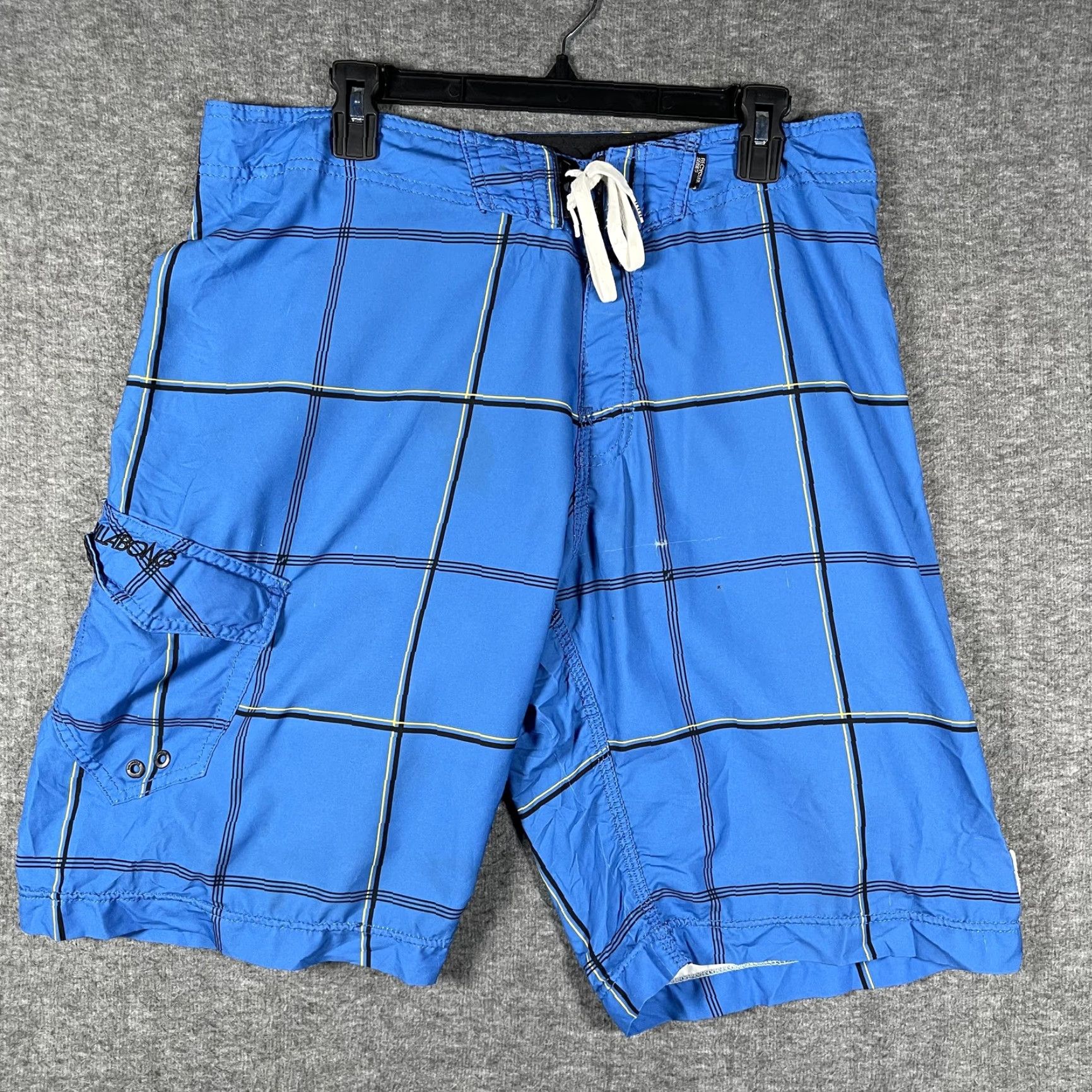 Billabong Billabong Board Shorts Mens 34 Blue Plaid Quick Dry Drawstring Pocket Surf Trunks Size US 34 / EU 50 - 2 Thumbnail