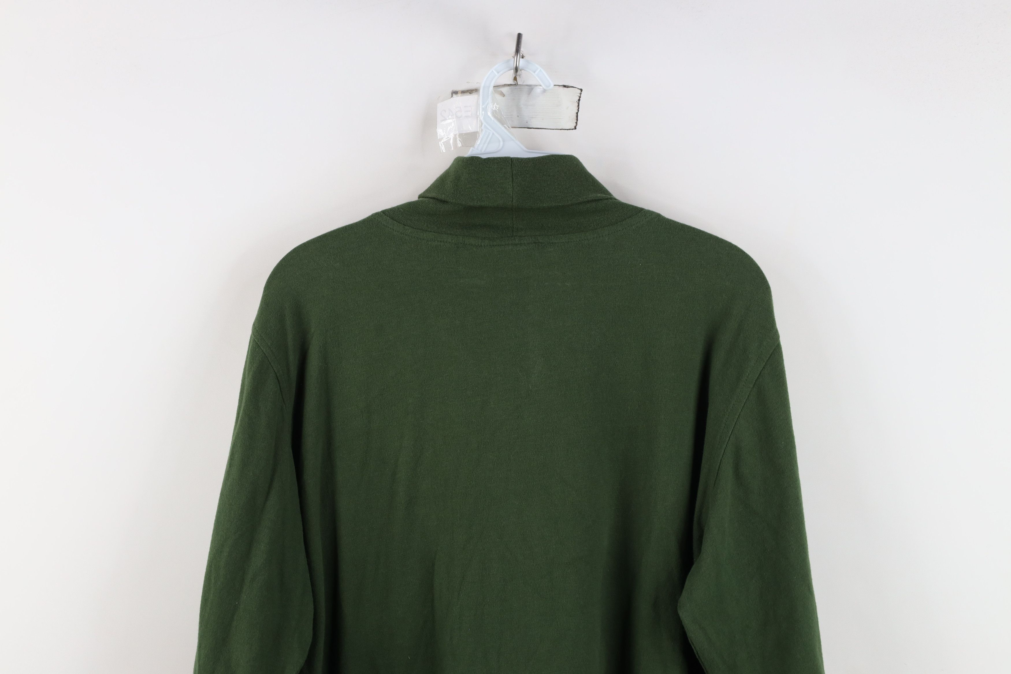 Vintage Vintage 90s Streetwear Blank Pocket Turtleneck T-Shirt Green Size US L / EU 52-54 / 3 - 13 Thumbnail