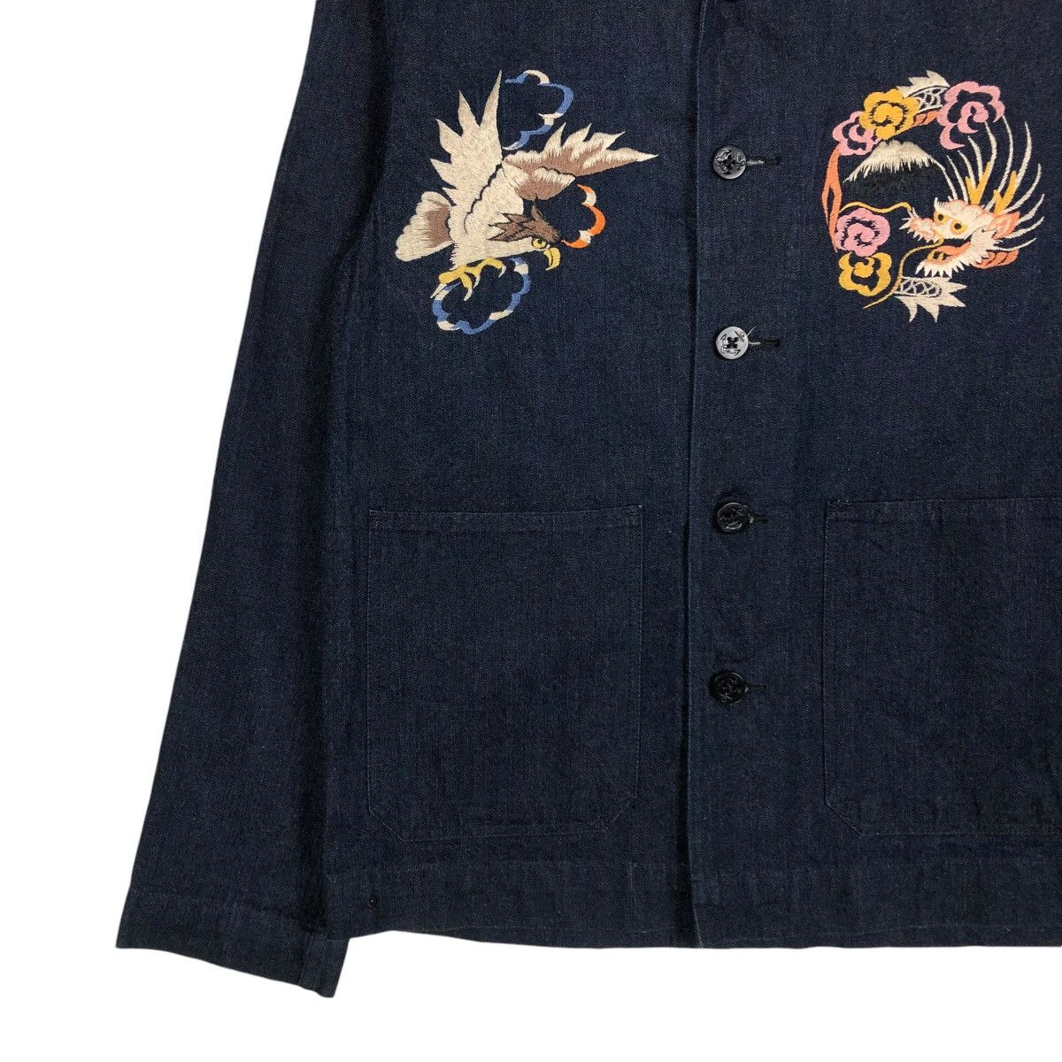 Indigo 🔥VINTAGE TOKYO STYLE BEAMS JAPAN SOUVENIR SUKAJAN DESIGN Size US S / EU 44-46 / 1 - 6 Thumbnail