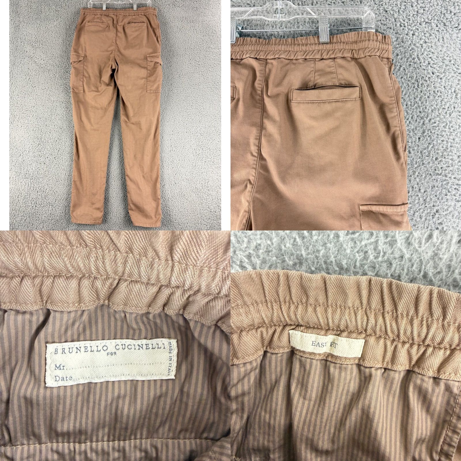 Brunello Cucinelli Brunello Cucinelli Cargo Pants Mens 50 Tan Herringbone Patched Distressed Italy Beige Cargo Pants Mens 33 Regular Tan Herringbone Distressed Italy Size US 33 - 9 Thumbnail