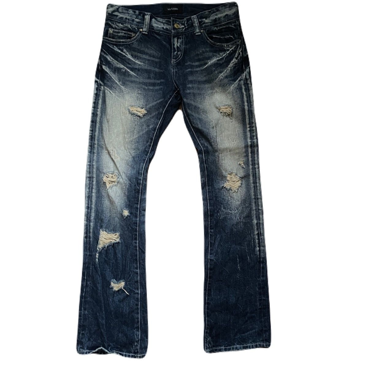 If Six Was Nine 2000s La gate bootcut vkei distressed jeans 