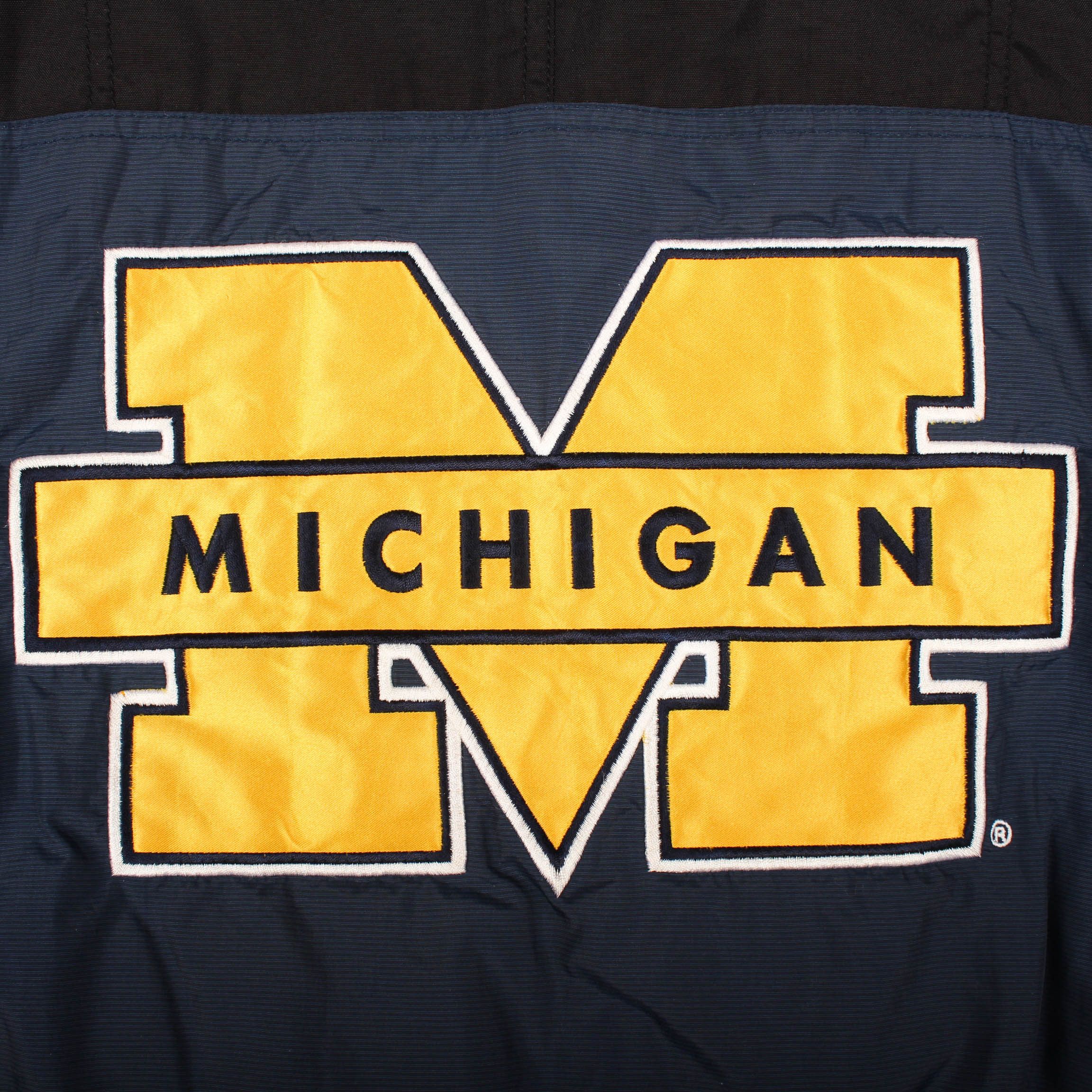 Starter Vintage Michigan Wolverines Jacket Starter 90s NCAA Pullover Size US M / EU 48-50 / 2 - 9 Thumbnail