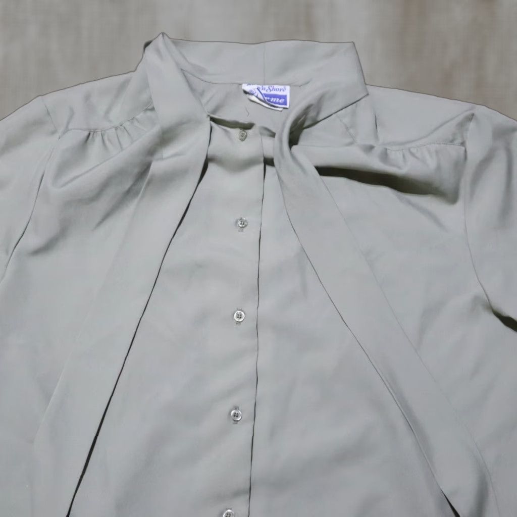 Vintage Ship n shore Blouse Shirt Adult 40 Green Button Down 90s Women's Plus Size XL Size S / US 4 / IT 40 - 1 Thumbnail