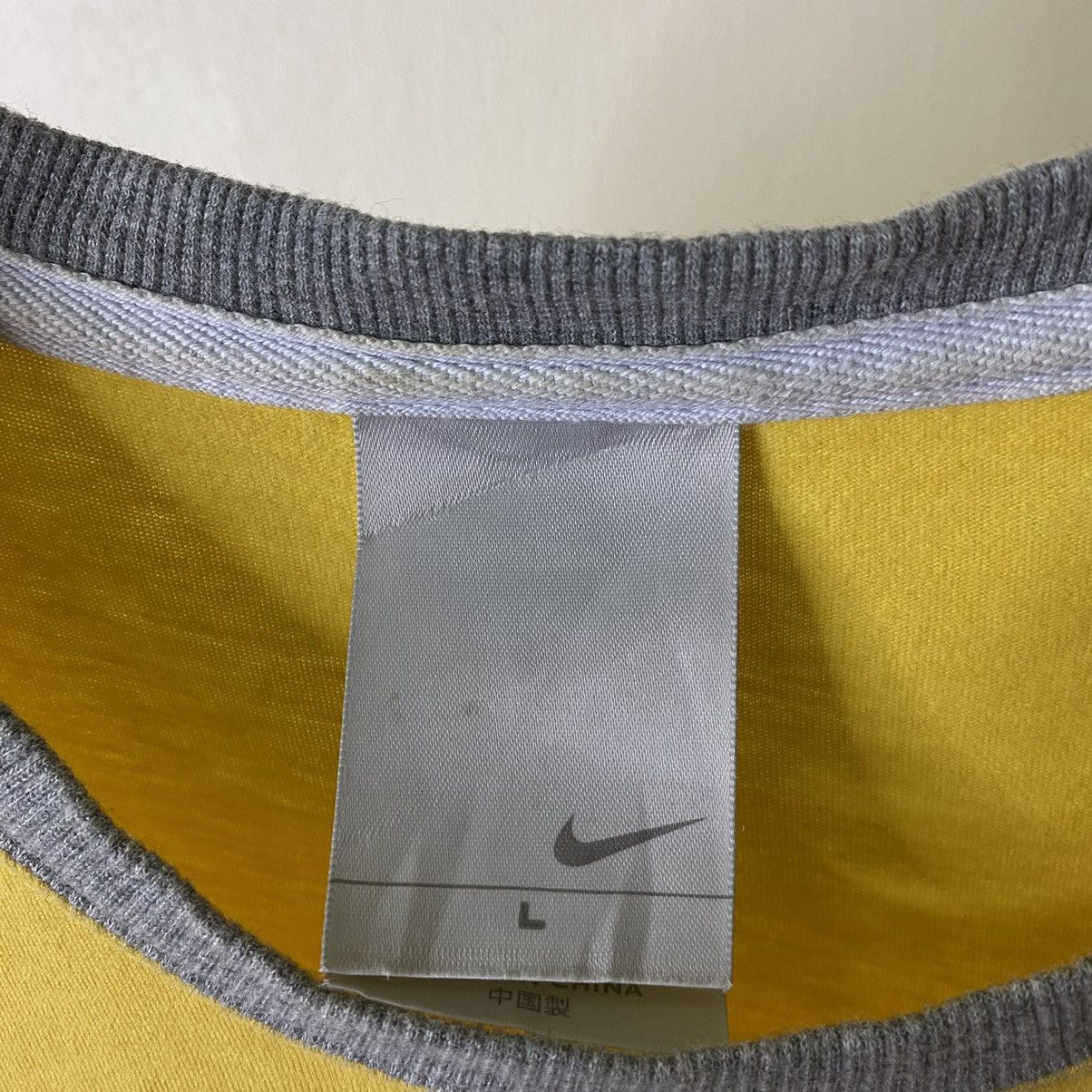 Nike × Vintage Vintage 2000s Nike Embroidery Spell Out Ringer Tee Size US S / EU 44-46 / 1 - 3 Thumbnail