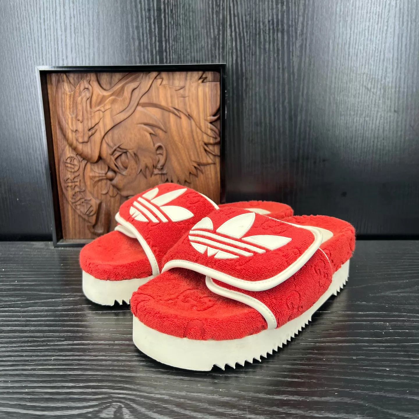Gucci Gucci x Adidas Red Slippers 36 Boxed Size US 5.5 / IT 35.5 - 1 Thumbnail