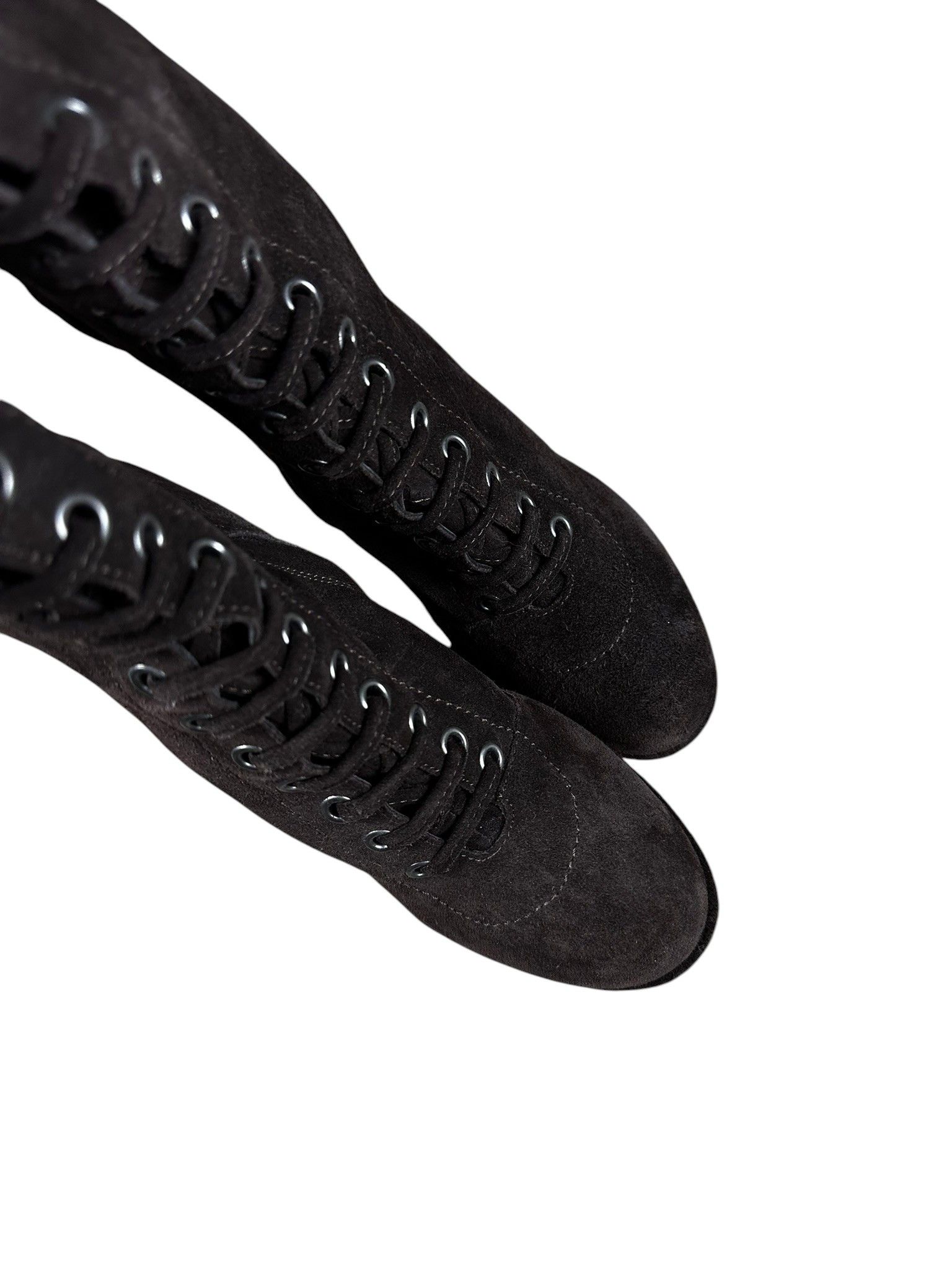 Allsaints Allsaints Stepney Avant Garde Laced Suede Heel Suede Boots Size US 6.5 / IT 36.5 - 7 Thumbnail