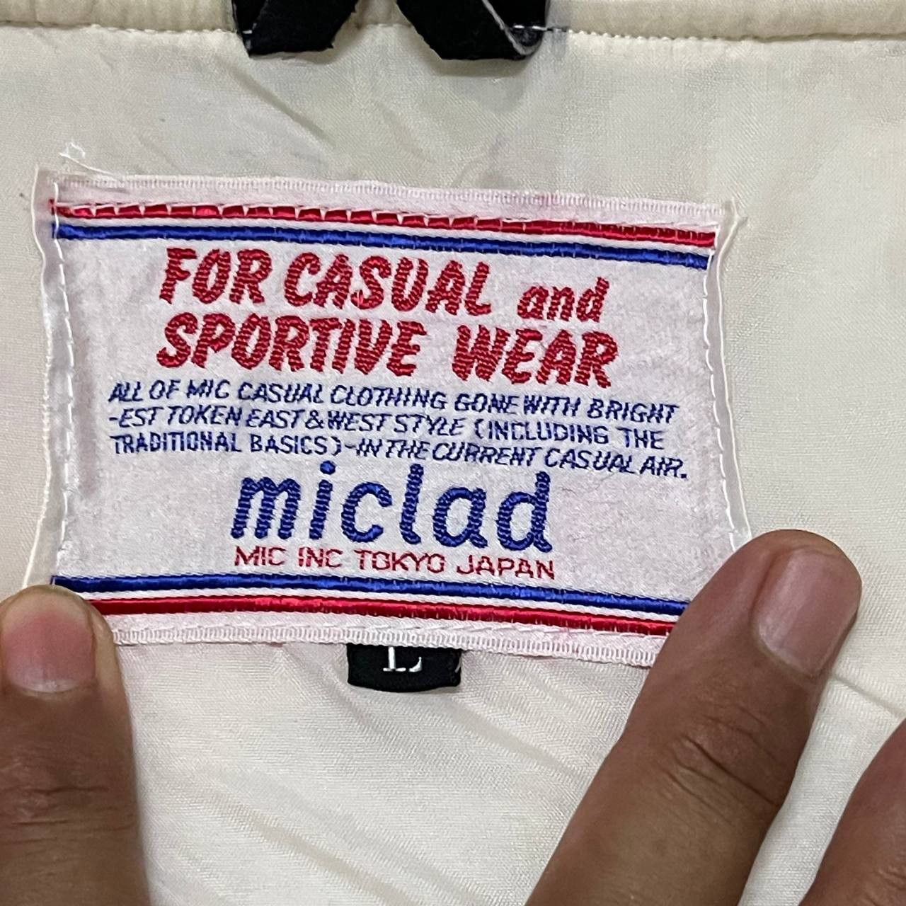 Japanese Brand Vintage Miclad Wool Bomber Jacket Size US L / EU 52-54 / 3 - 8 Thumbnail