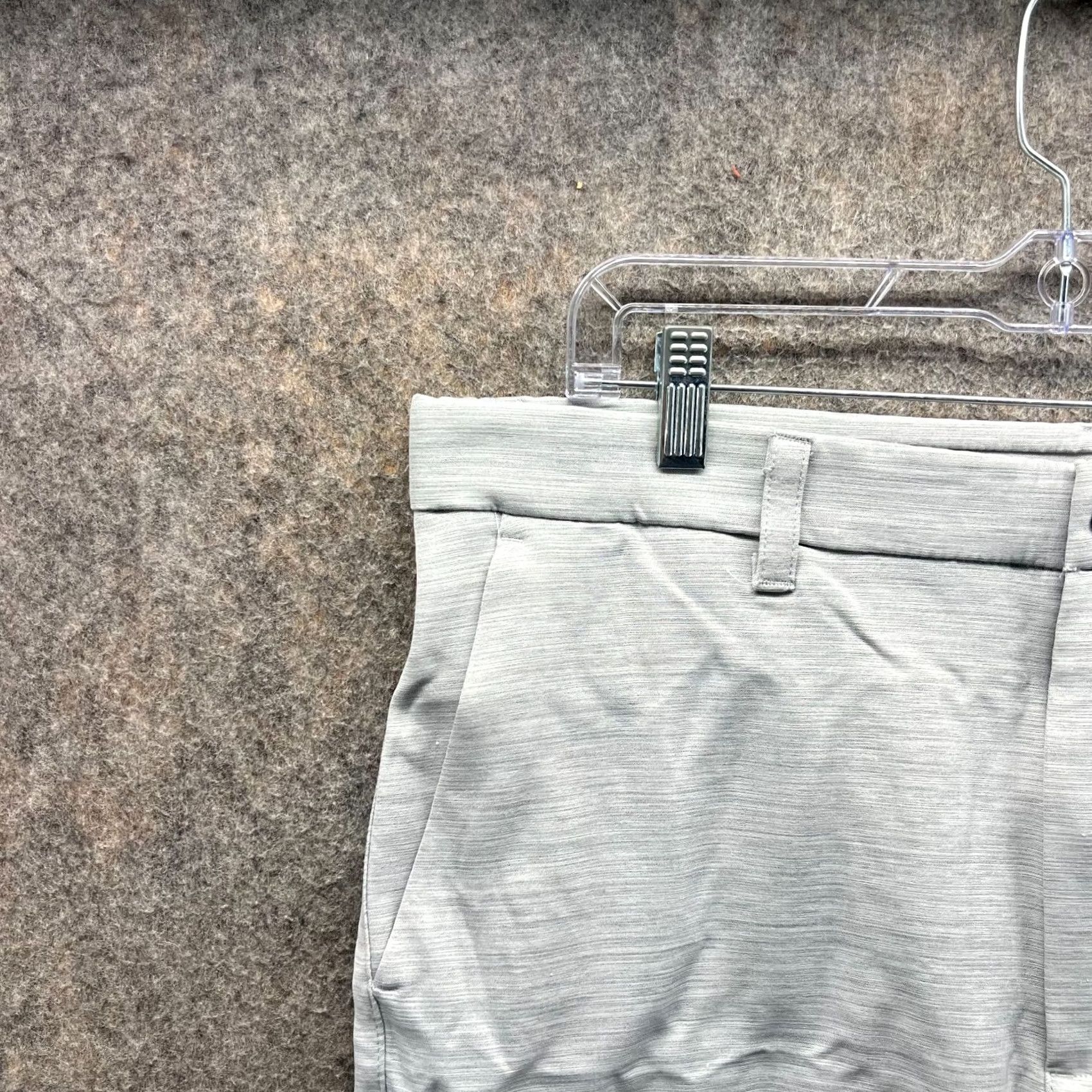 Callaway Callaway Shorts Mens 36 Gray Chino Flat Front Pima Cotton Casual Travel Golf Knit Button Front Pocket Sl. Size US 36 / EU 52 - 4 Thumbnail