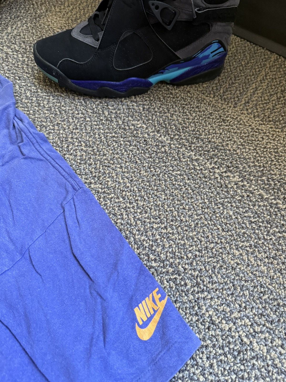 Jordan Brand Vintage 1993 Nike Jordan 8 Aqua Promo Shirt Tee OG Grey Tag Size US L / EU 52-54 / 3 - 3 Thumbnail