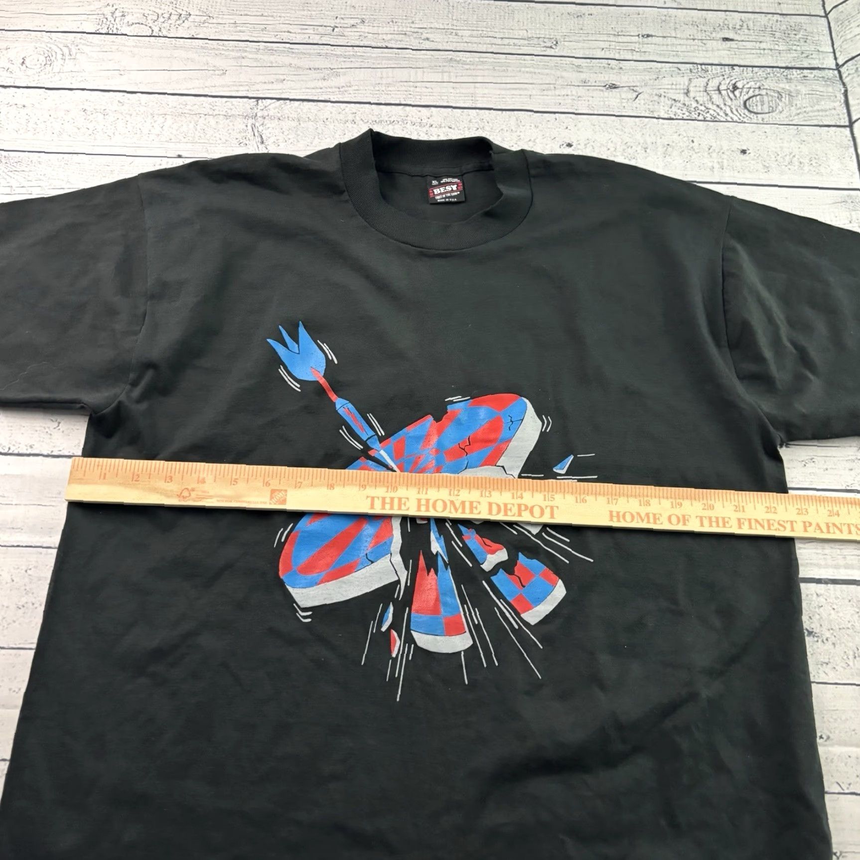 Vintage VINTAGE FOTL T-Shirt Dart Shirt Men XL Black Short Sleeve Crew Neck cotton DART 90s? Size US XL / EU 56 / 4 - 4 Thumbnail