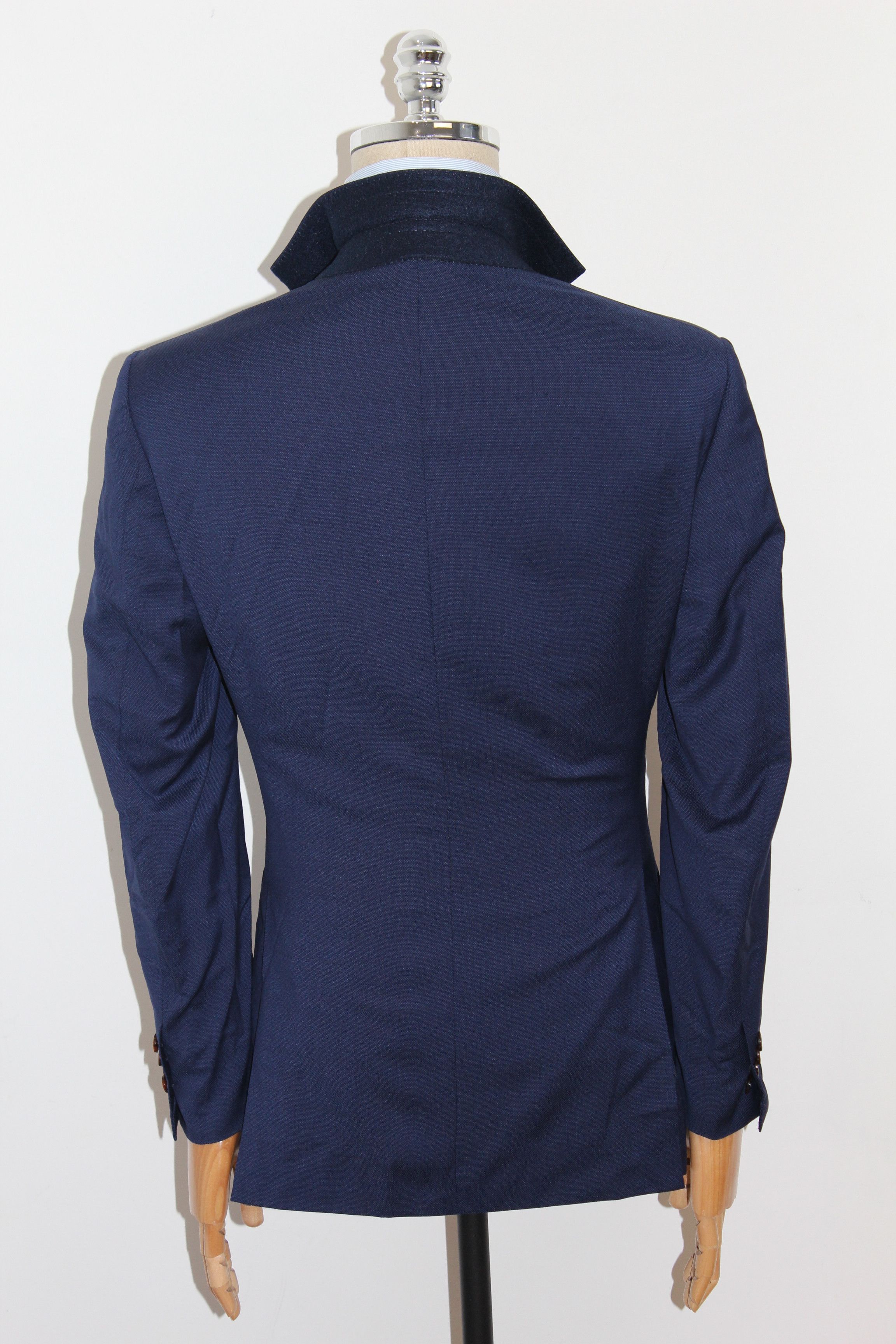 Suitsupply Men's SUITSUPPLY Zignone Blue Suit Blazer Jacket Size 46 Size 46S - 3 Thumbnail