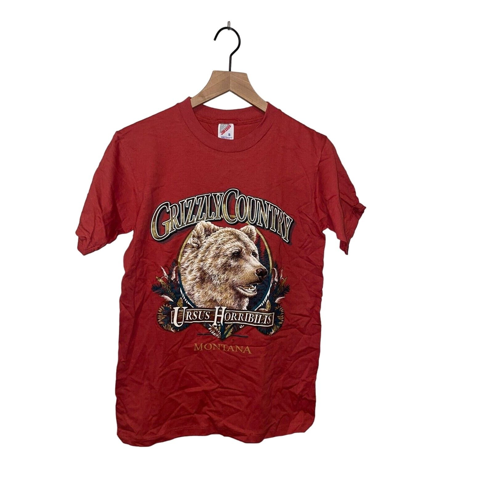 Jerzees 90s Vintage Grizzly Country Ursus Horribilis Montana Shirt Size US S / EU 44-46 / 1 - 1 Thumbnail