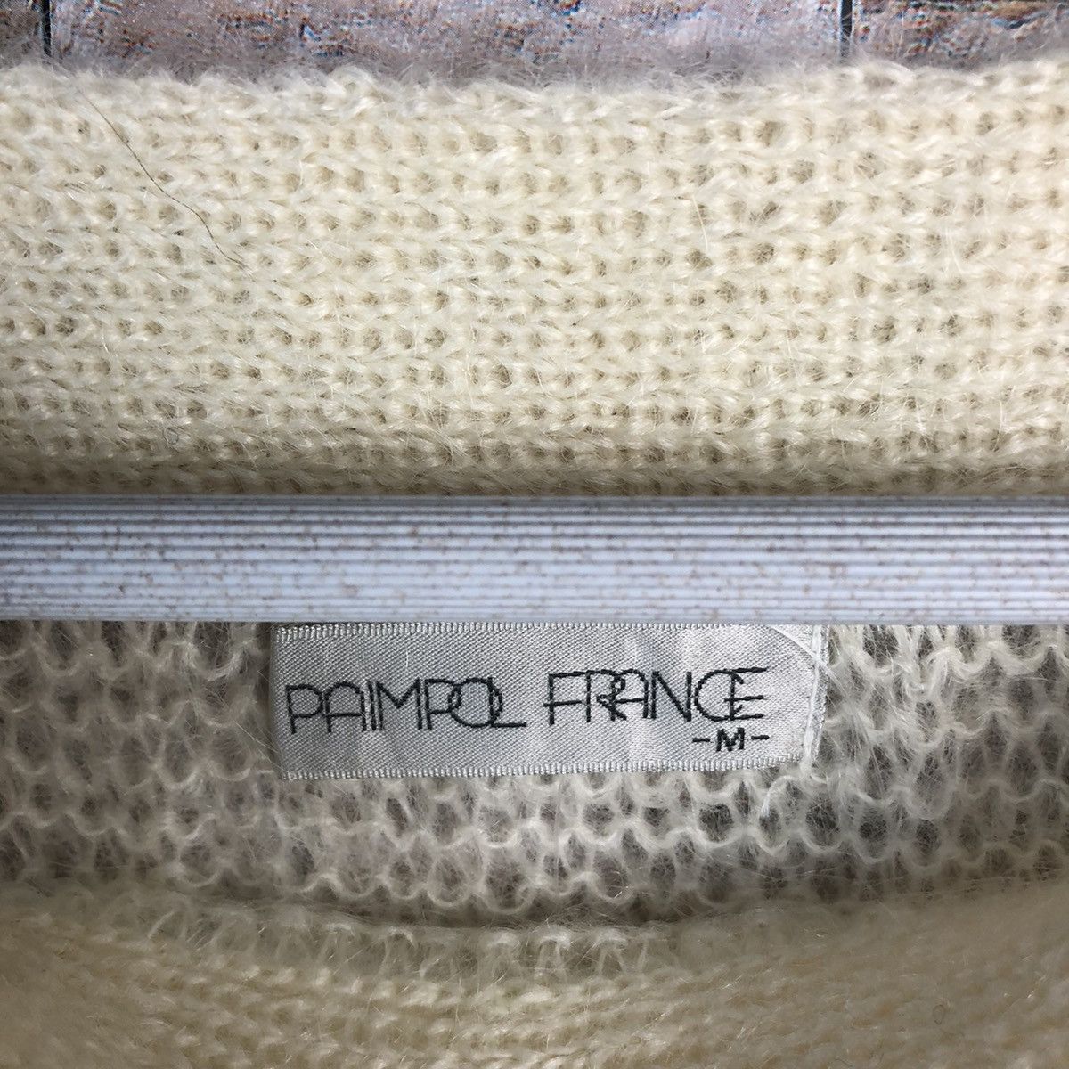 Homespun Knitwear Paimpol France White mohair fur Knitwear vintage #A939 Size M / US 6-8 / IT 42-44 - 9 Thumbnail