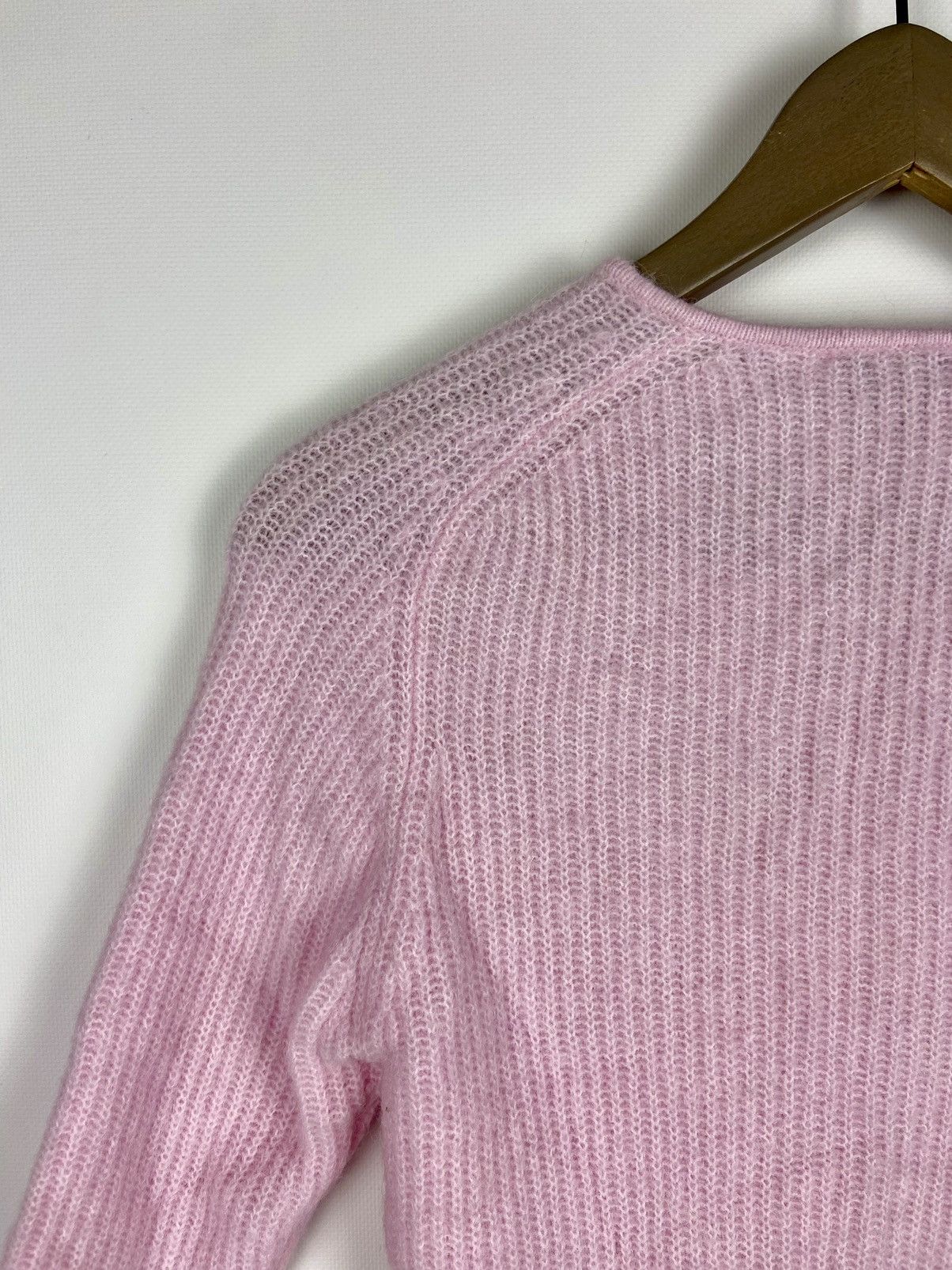 Designer × Ganni RRP$200 Ganni Cutout Ribbed-Knit Pink Womens Sweater Size S / US 4 / IT 40 - 11 Thumbnail