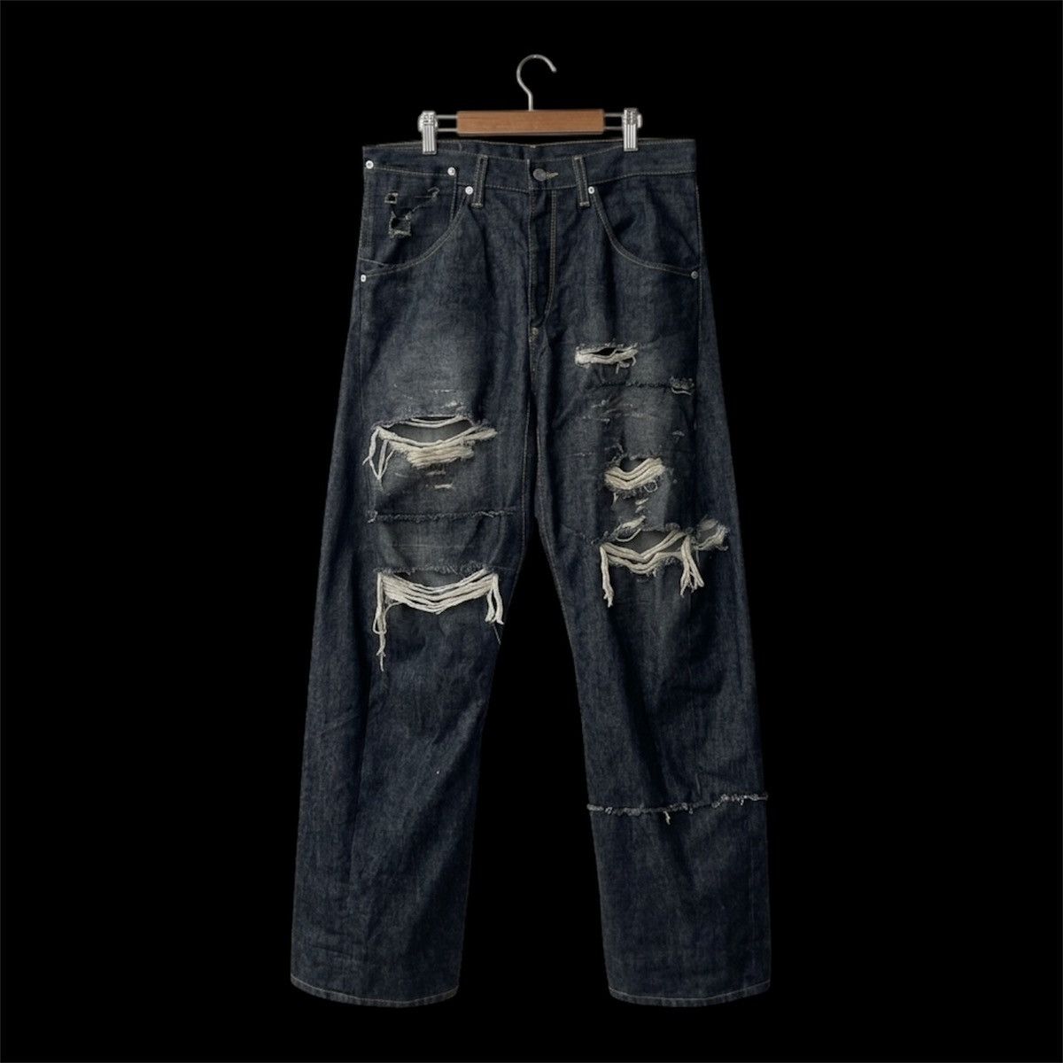 Levi's Thrashed Levi’s Engineered 3D Painted "Money" Denim Jeans Size US 30 / EU 46 - 1 Thumbnail