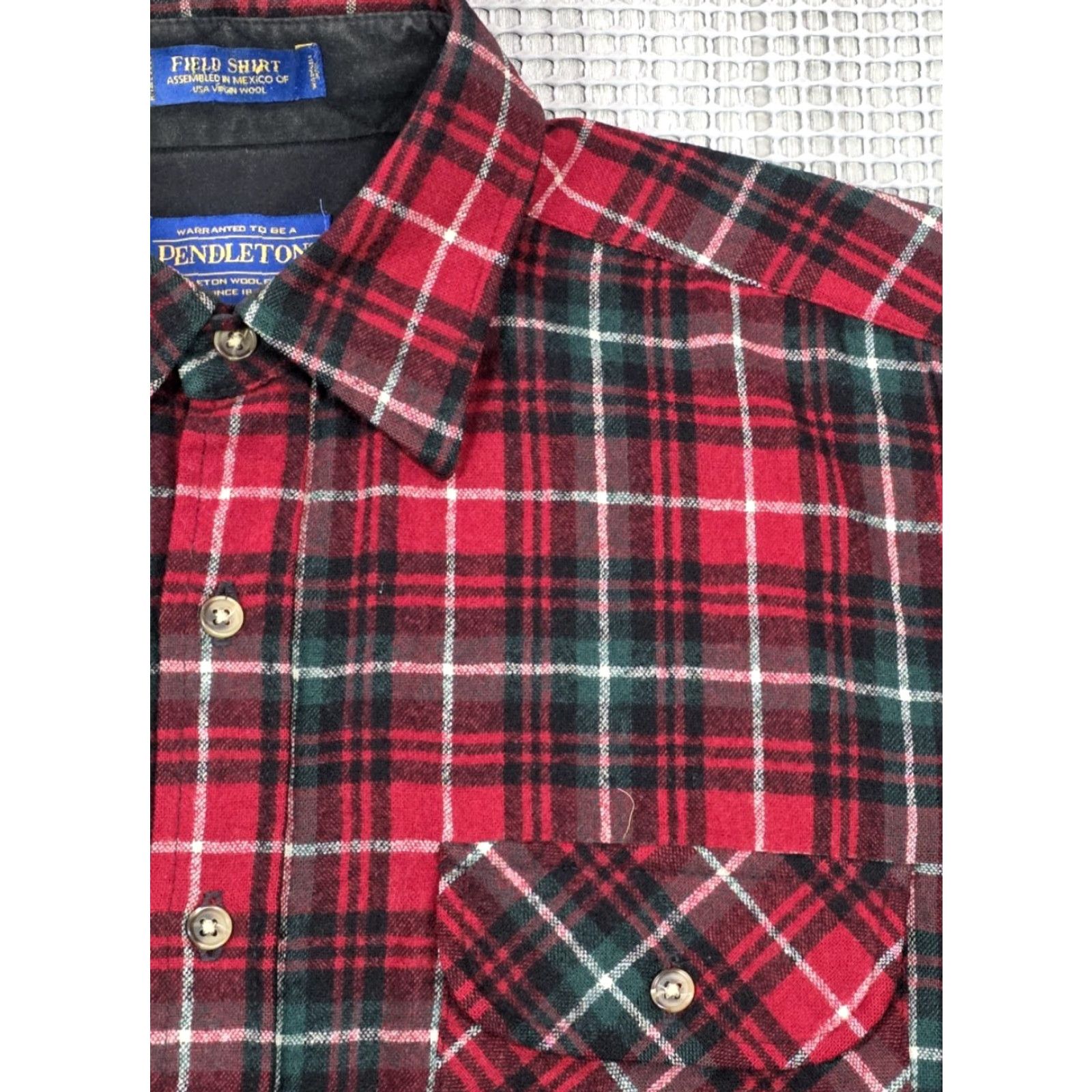 Pendleton VINTAGE Pendleton Shirt Button-Up Mens M Long Plaid Virgin Wool Red O'Neill Tartan Flannel Size US M / EU 48-50 / 2 - 3 Thumbnail