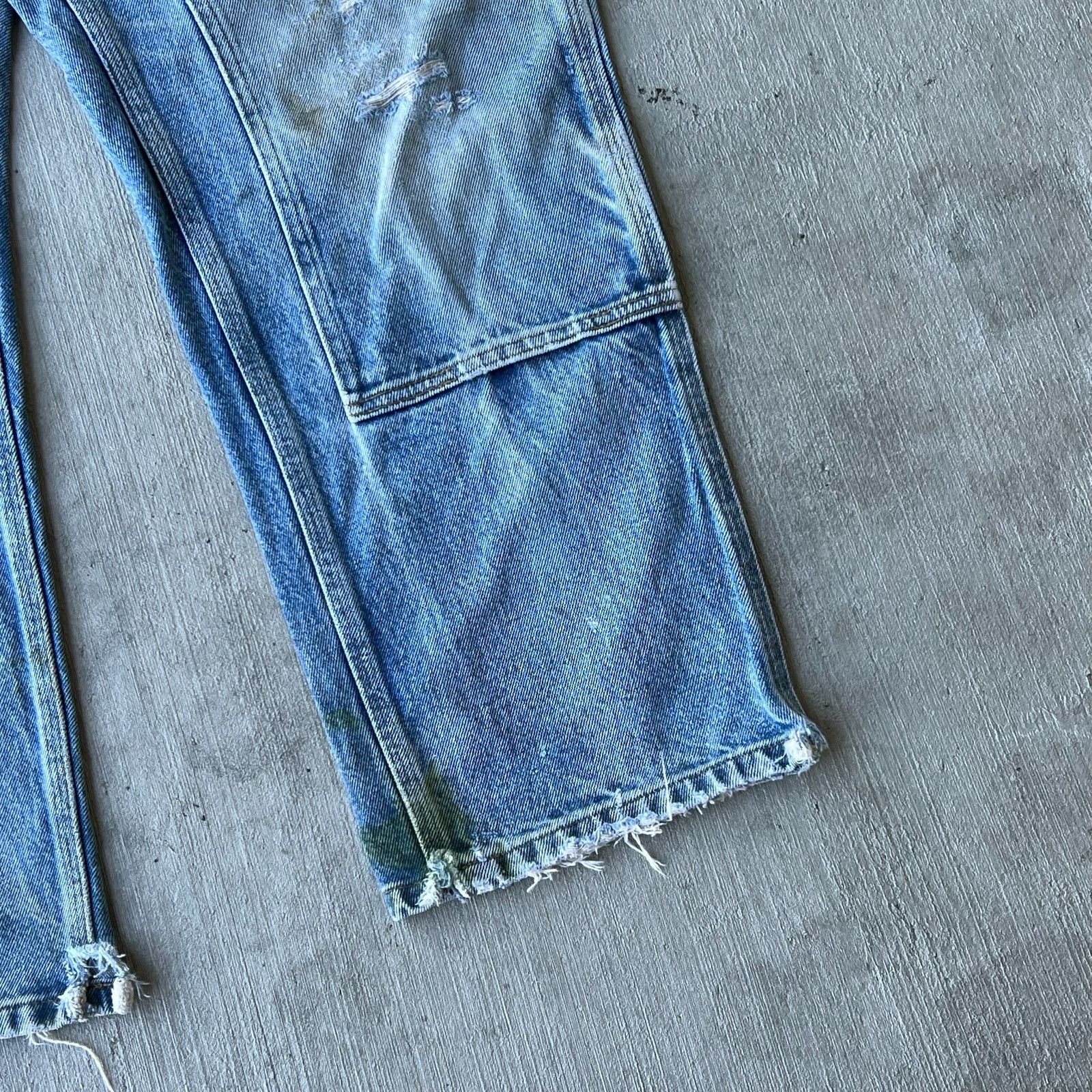Carhartt × Vintage Carhartt faded denim blue jean double knee work wear pants Size US 32 / EU 48 - 8 Thumbnail