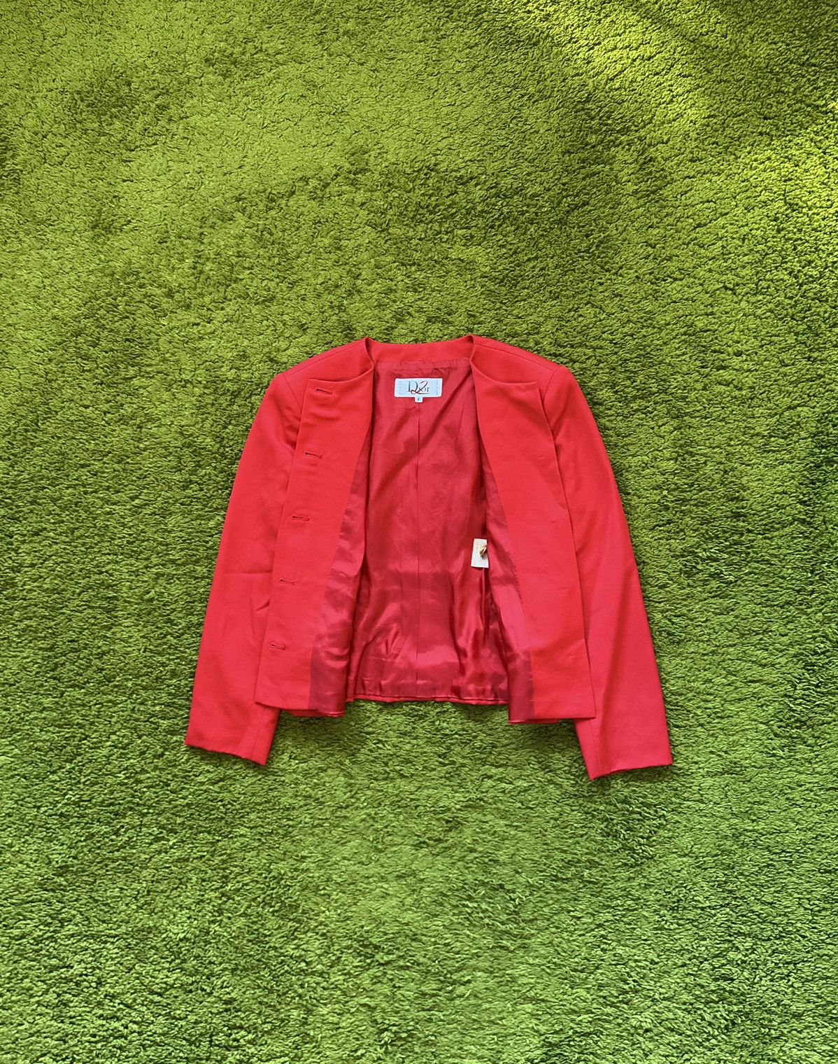 Christian Dior Monsieur × Vintage Dior 1980s archive vintage red 100% wool blazer jacket Size M / US 6-8 / IT 42-44 - 2 Thumbnail