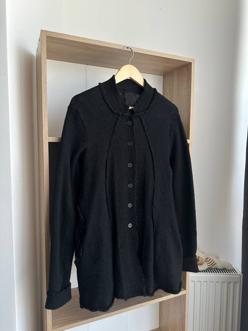 Rundholz × Vintage Vintage Rundholz Black Wool Cardigan Avant Garde Sweater Size US M / EU 48-50 / 2 - 10 Thumbnail
