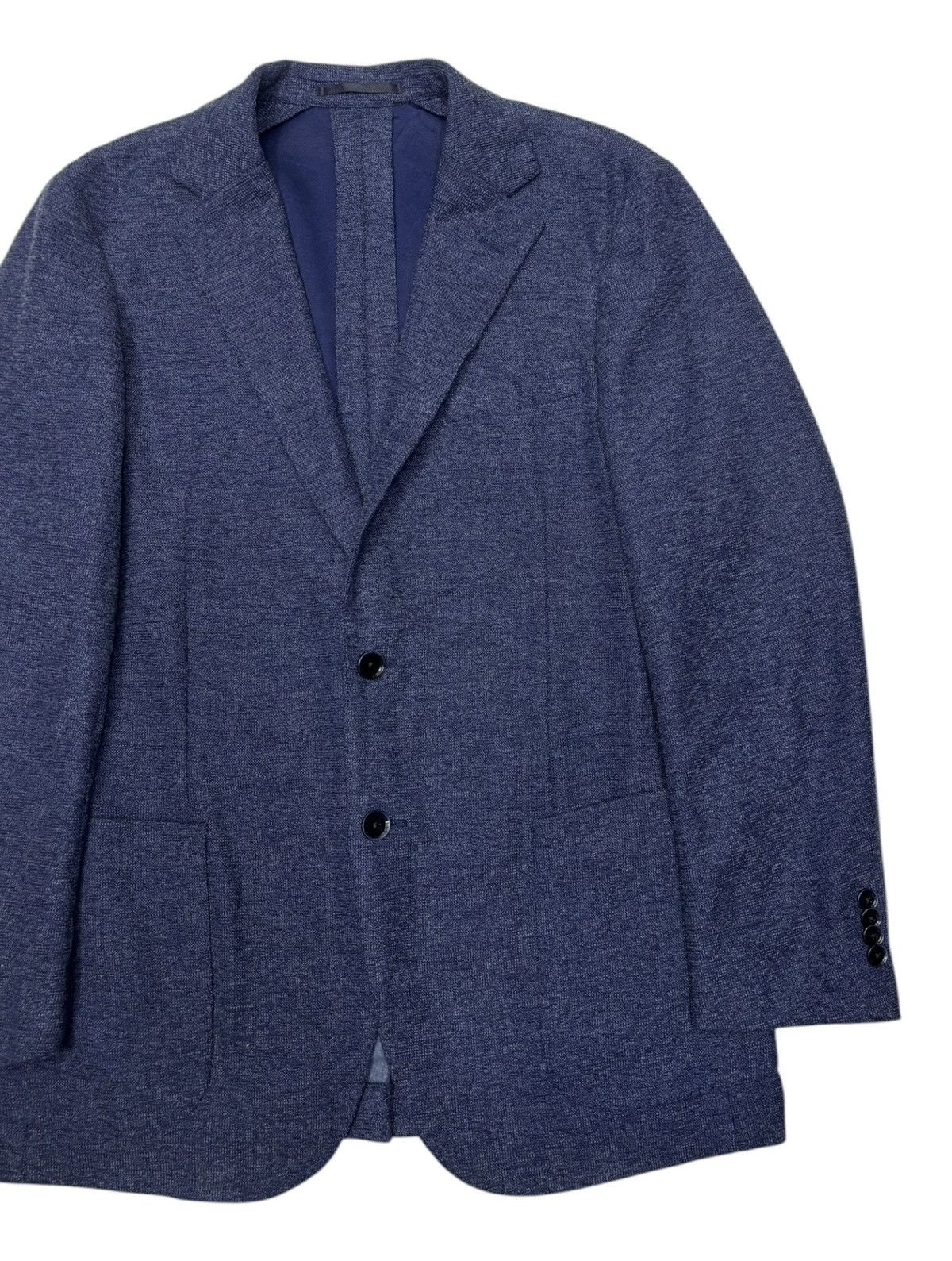 Issey Miyake Vintage Christian Orani “Classic Navy Textured Blazer” Size US M / EU 48-50 / 2 - 11 Thumbnail