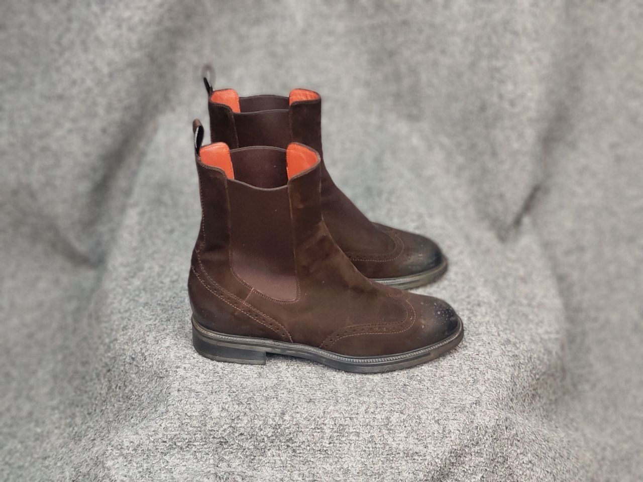 Santoni Santoni Design Premium Suede Brown Chelsea Boots Size US 7 / EU 40 - 5 Thumbnail