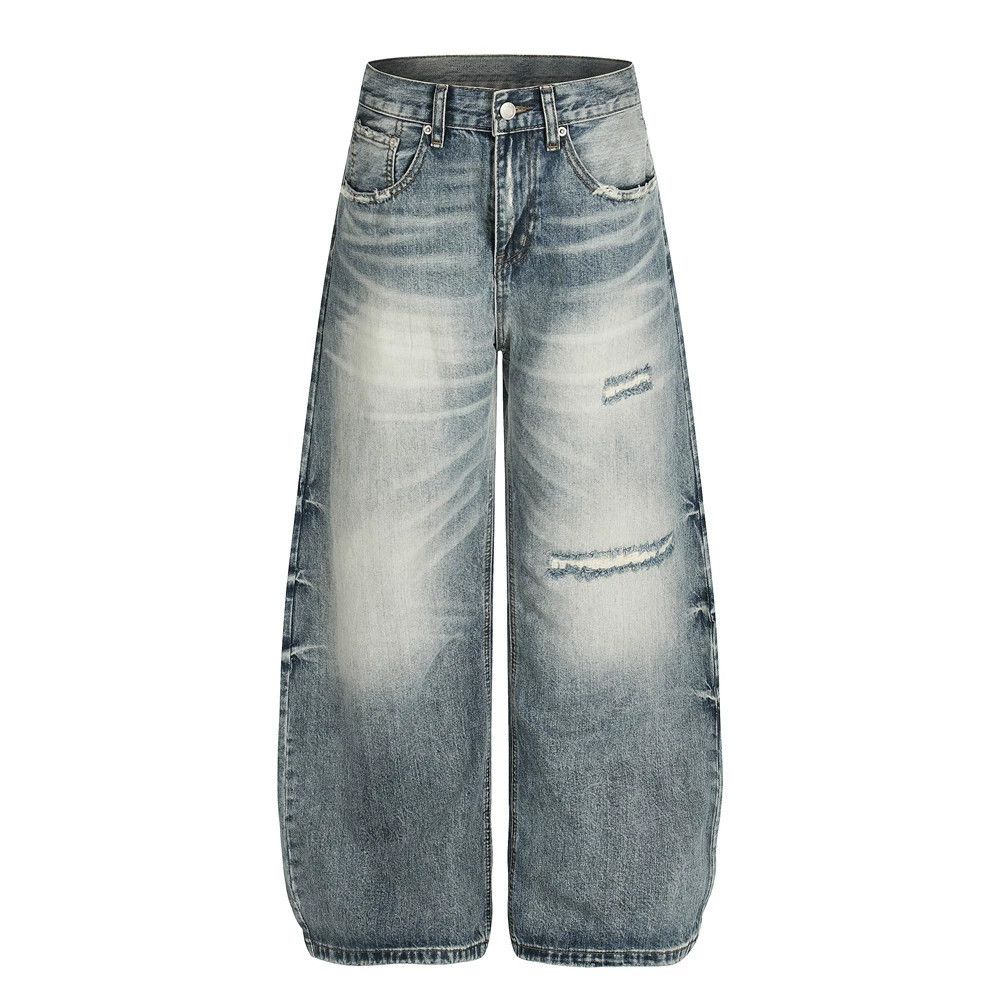 Vintage Men's punk vintage ripped washed scimitar jeans Size US 32 / EU 48 - 1 Thumbnail