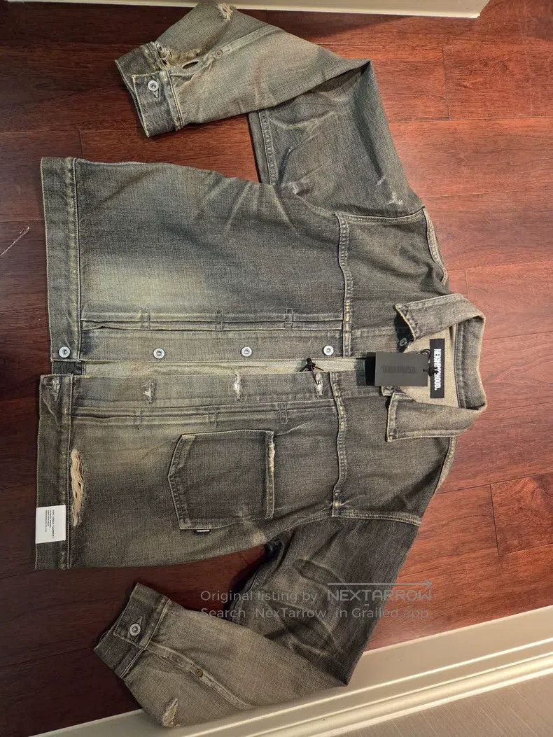 Neighborhood Neighborhood Distressed Washed Single Button Denim Jacket Size US L / EU 52-54 / 3 - 2 Thumbnail
