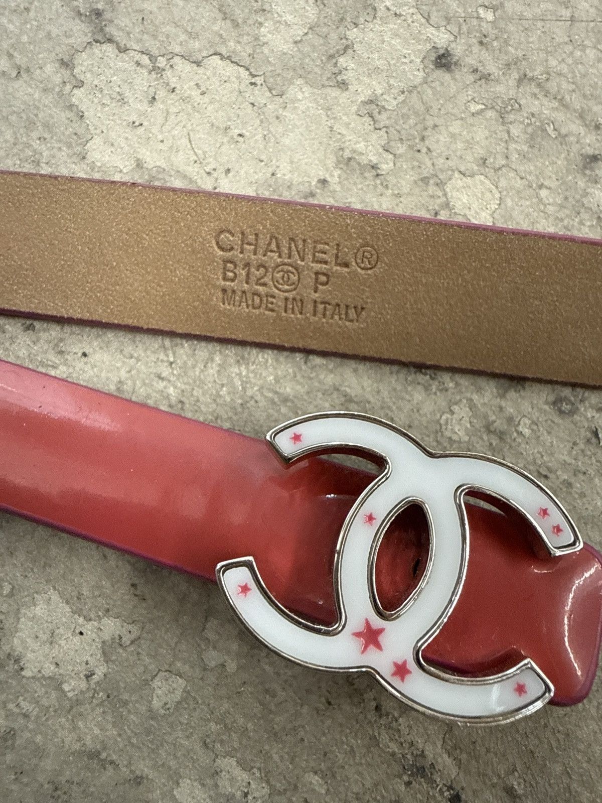 Chanel CHANEL STAR MONOGRAM LEATHER BELT Size ONE SIZE - 5 Thumbnail