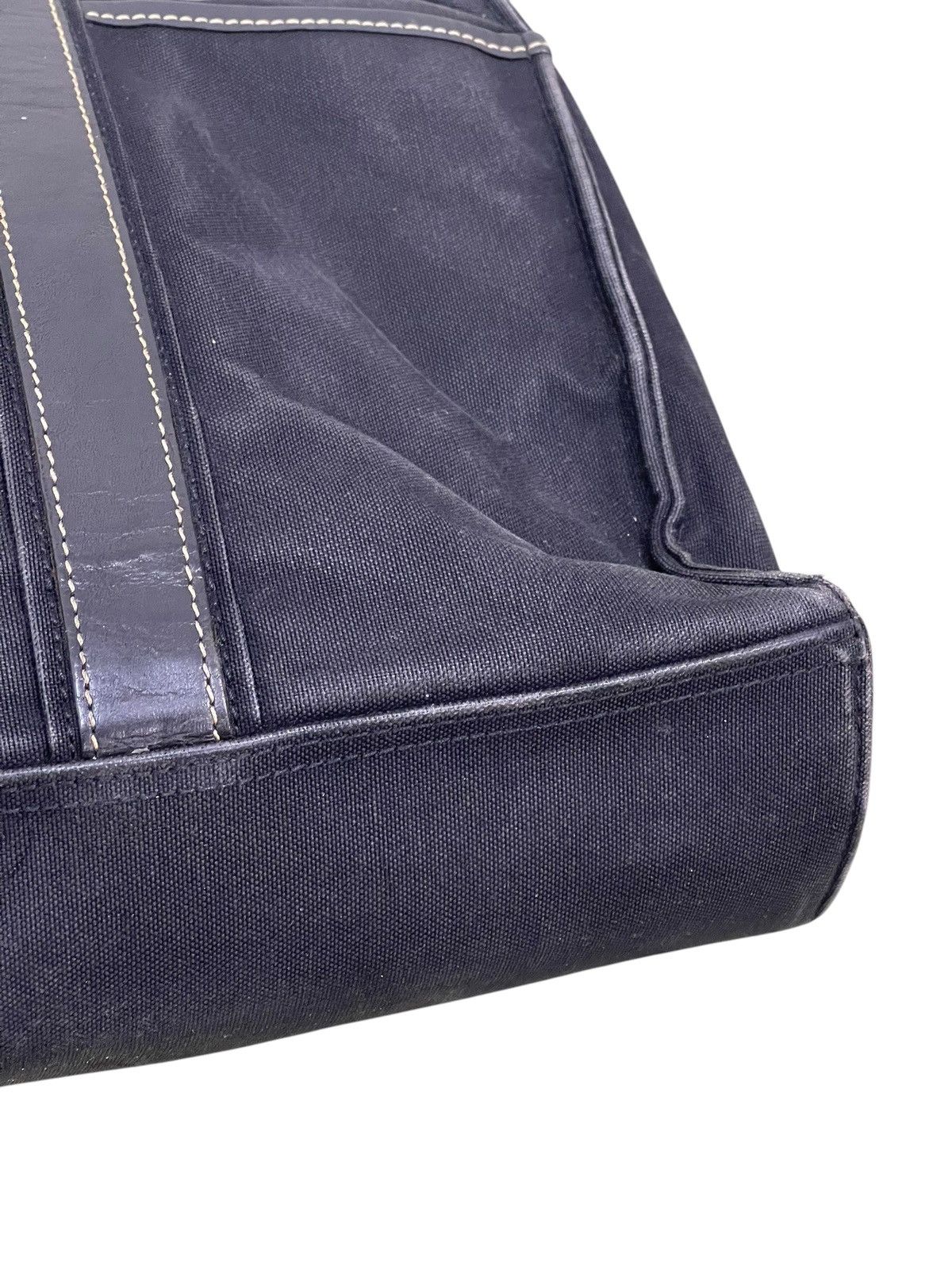 Genuine Leather Leather Cotton Duck Kinoshohampu Japan Faded Tote Bag 1🟩6 Size ONE SIZE - 7 Thumbnail