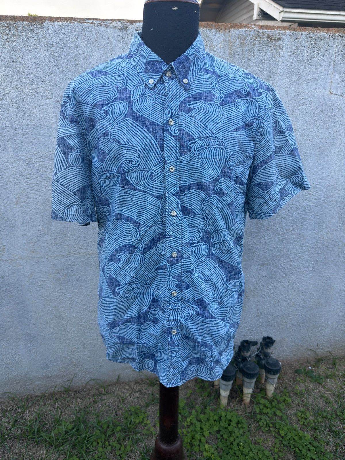 Reyn Spooner PreOwned Reyn Spooner Tailored Hawaiian Print Blue Men's XL Size US XL / EU 56 / 4 - 1 Thumbnail
