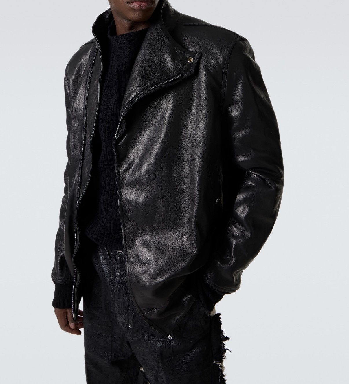 Rick Owens Rick Owens Hollywood Flight Leather Jacket 52 NWT Size US L / EU 52-54 / 3 - 8 Thumbnail