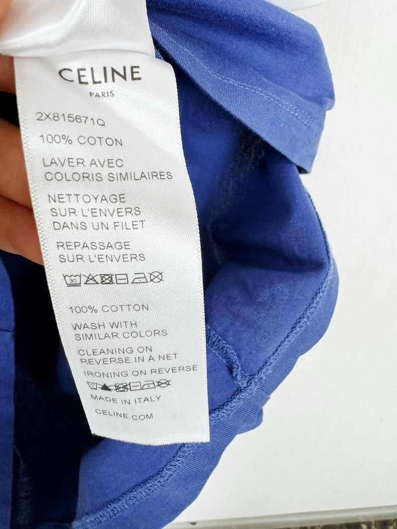 Celine Celine Blue Short Sleeve TShirt Size S / US 4 / IT 40 - 6 Thumbnail