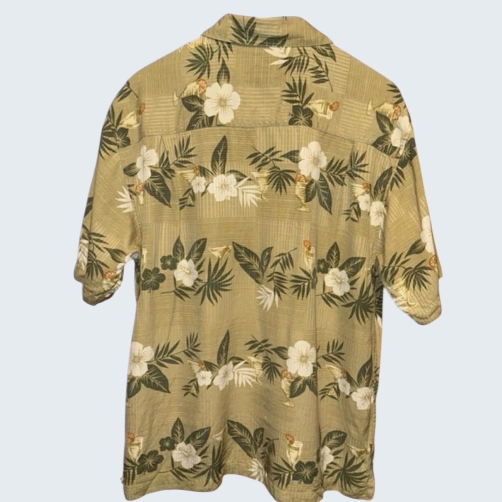 Summit Clothing Summa Mens Medium Silk Hawaiian Shirt Sage Green Tropical Size US M / EU 48-50 / 2 - 2 Thumbnail