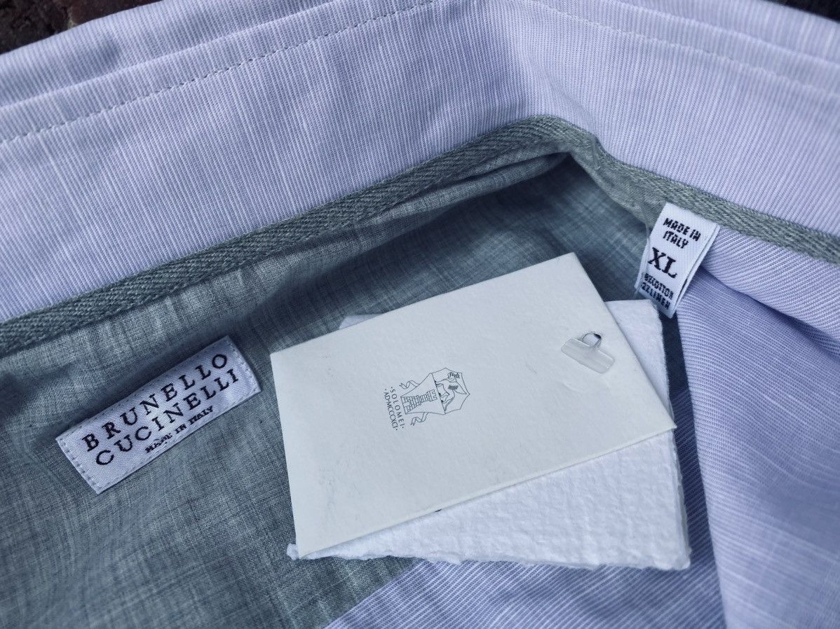 Brunello Cucinelli Brunello Cucinelli 🇮🇹 Light Blue Linen/Cotton shirt XL NWT Size US XL / EU 56 / 4 - 11 Thumbnail
