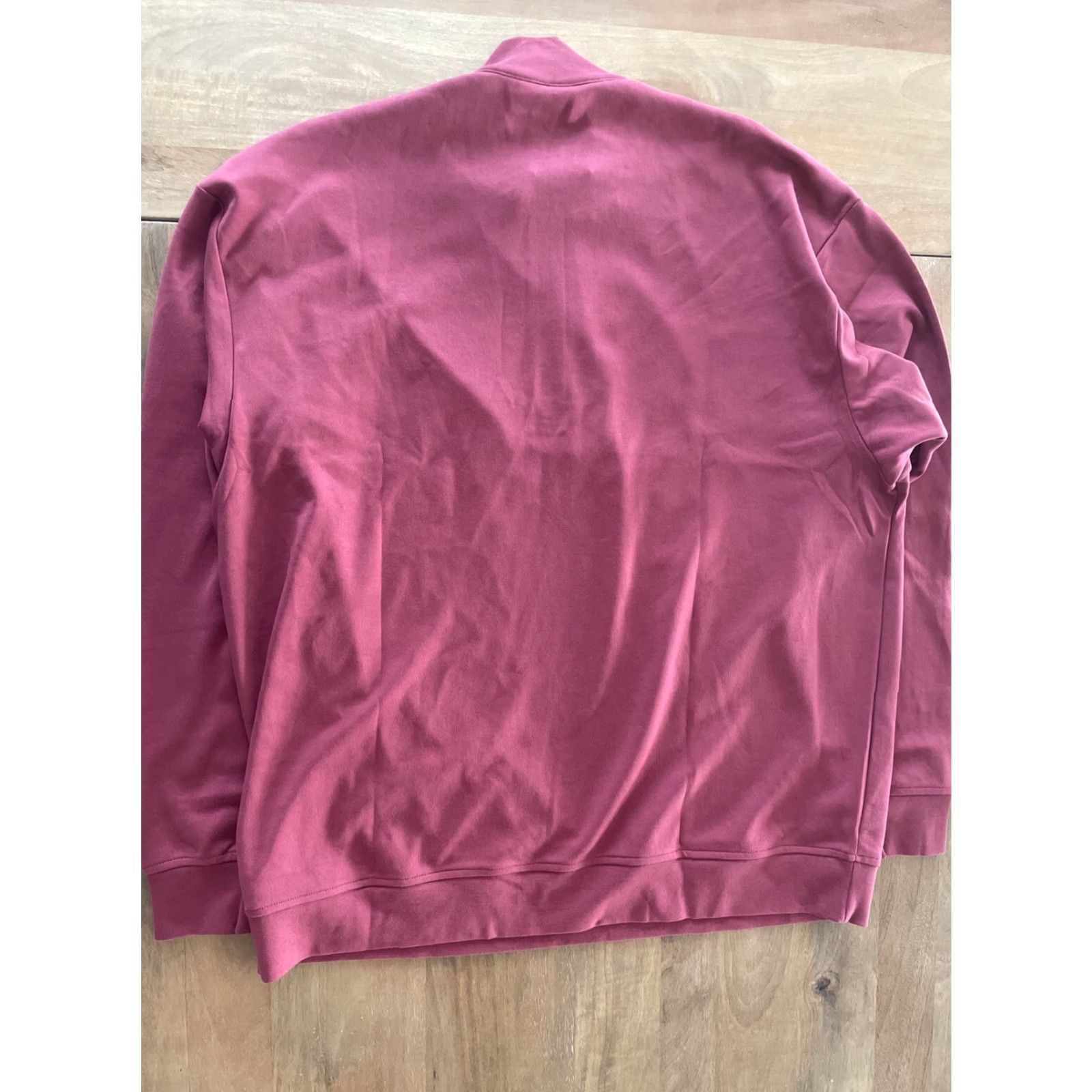 Vintage Bullock & Jones Sweatshirt 1/4 Zip Pullover Mens XL Wine Red 100% Pima Cotton Knit Mock Neck Golf City Preppy Vintage No Size US XL / EU 56 / 4 - 2 Thumbnail