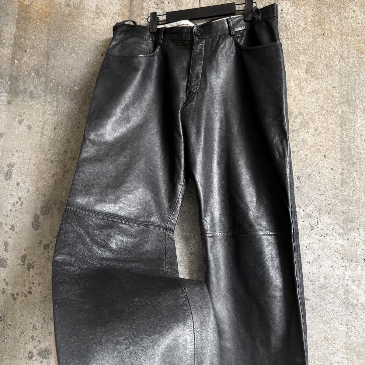 Helmut Lang Vintage Helmut Lang Lambskin Leather Pants Size US 34 / EU 50 - 2 Thumbnail