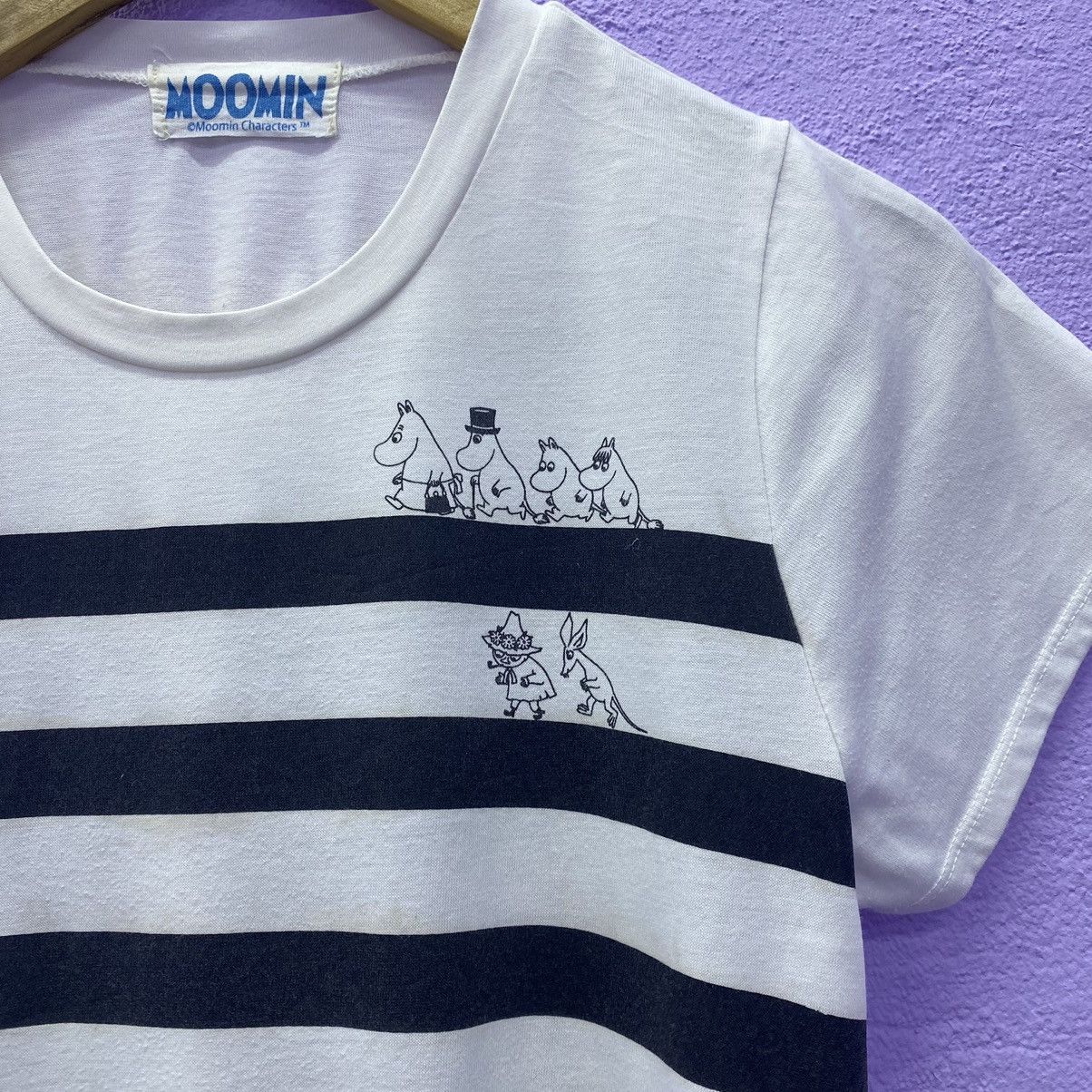 Vintage Vintage Moomin Characters Stripes T-shirt Size S / US 4 / IT 40 - 2 Thumbnail
