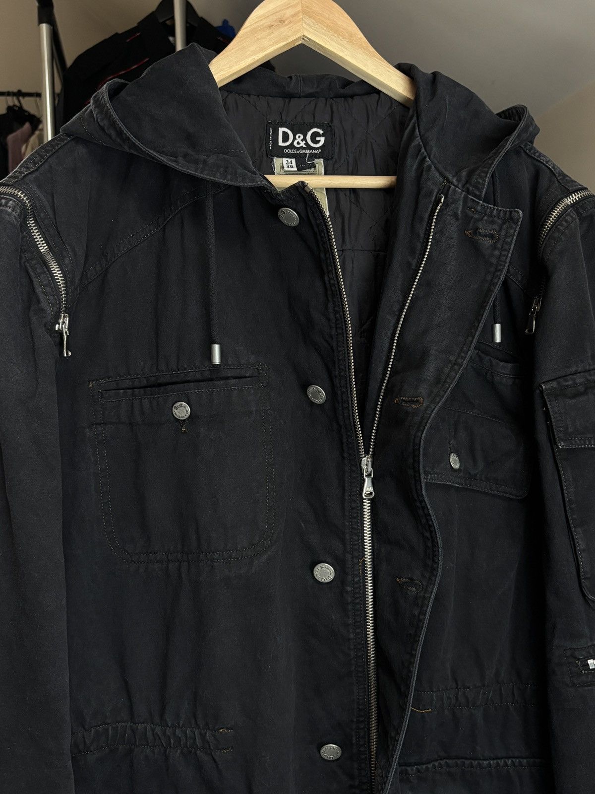 Dolce & Gabbana 00s Archival Dolce & Gabbana Zippers Pockets Cargo Jacket Size US M / EU 48-50 / 2 - 3 Thumbnail