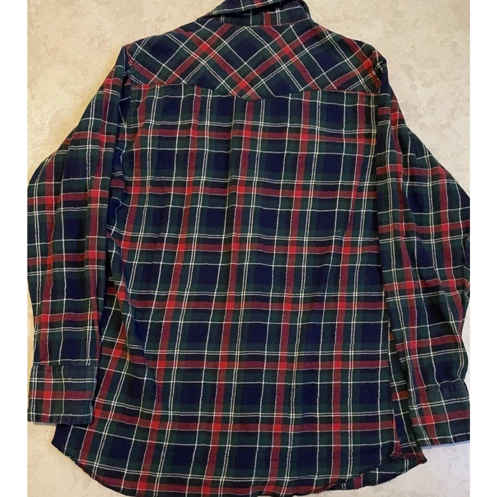 Wrangler VINTAGE Wrangler Pearl Snap Shirt L Women Green Plaid 90s Cowboy Grunge Western Biker Retro Riding Trucker Size L / US 10 / IT 46 - 2 Thumbnail