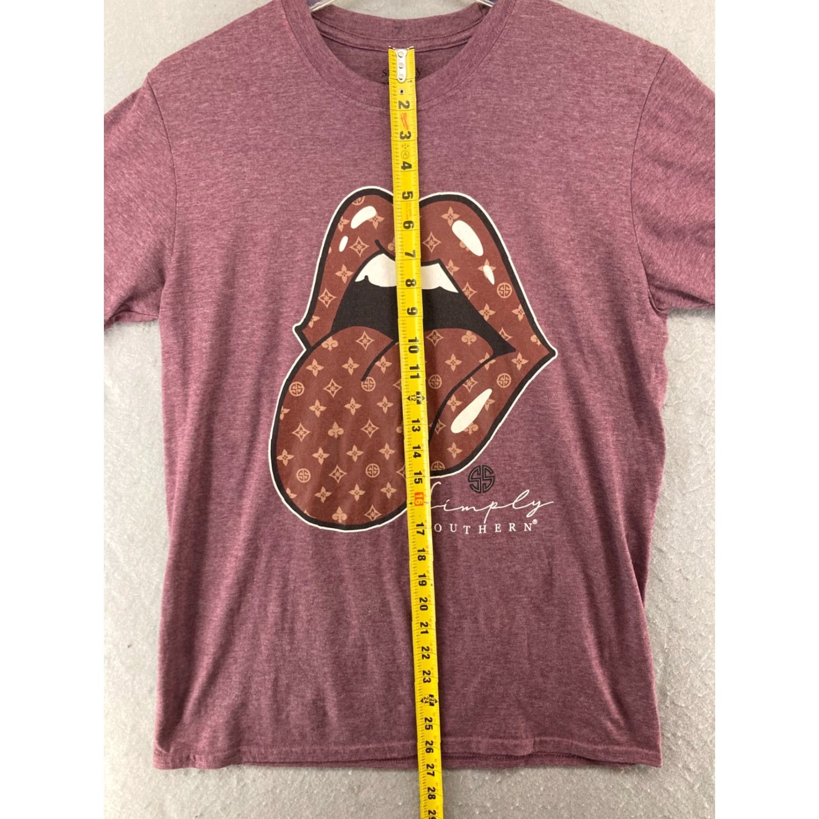 Logo 7 Simply Southern TShirt Womens Medium Red Kiss Logo Size M / US 6-8 / IT 42-44 - 4 Thumbnail