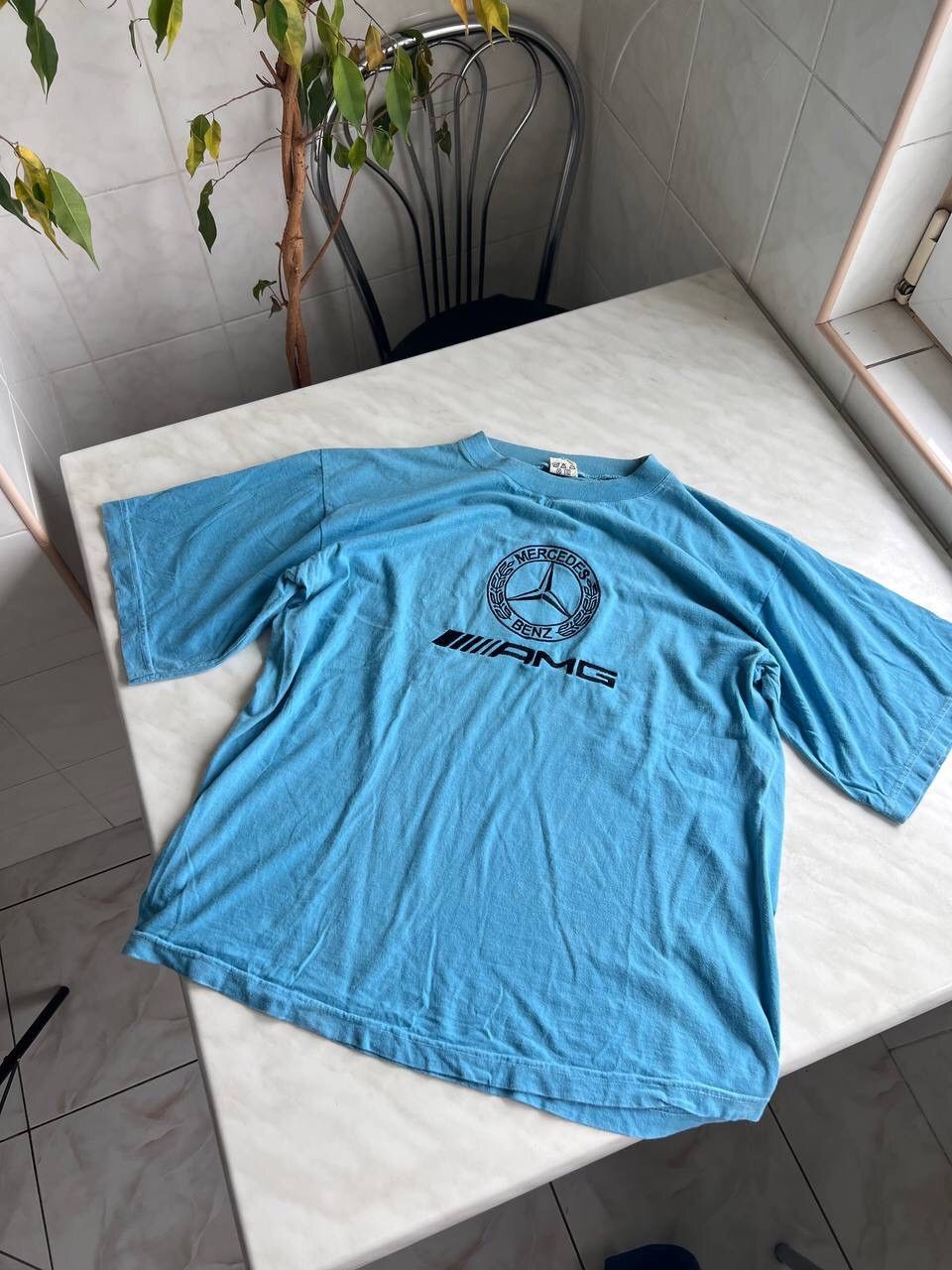 Mercedes-Benz × Vintage 90s Vintage Mercedes Benz AMG Racing T-Shirt Size US S / EU 44-46 / 1 - 5 Thumbnail