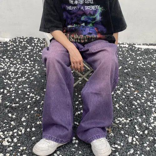 VIBE washed faded baggy cargo jeans Size US 32 / EU 48 - 4 Thumbnail