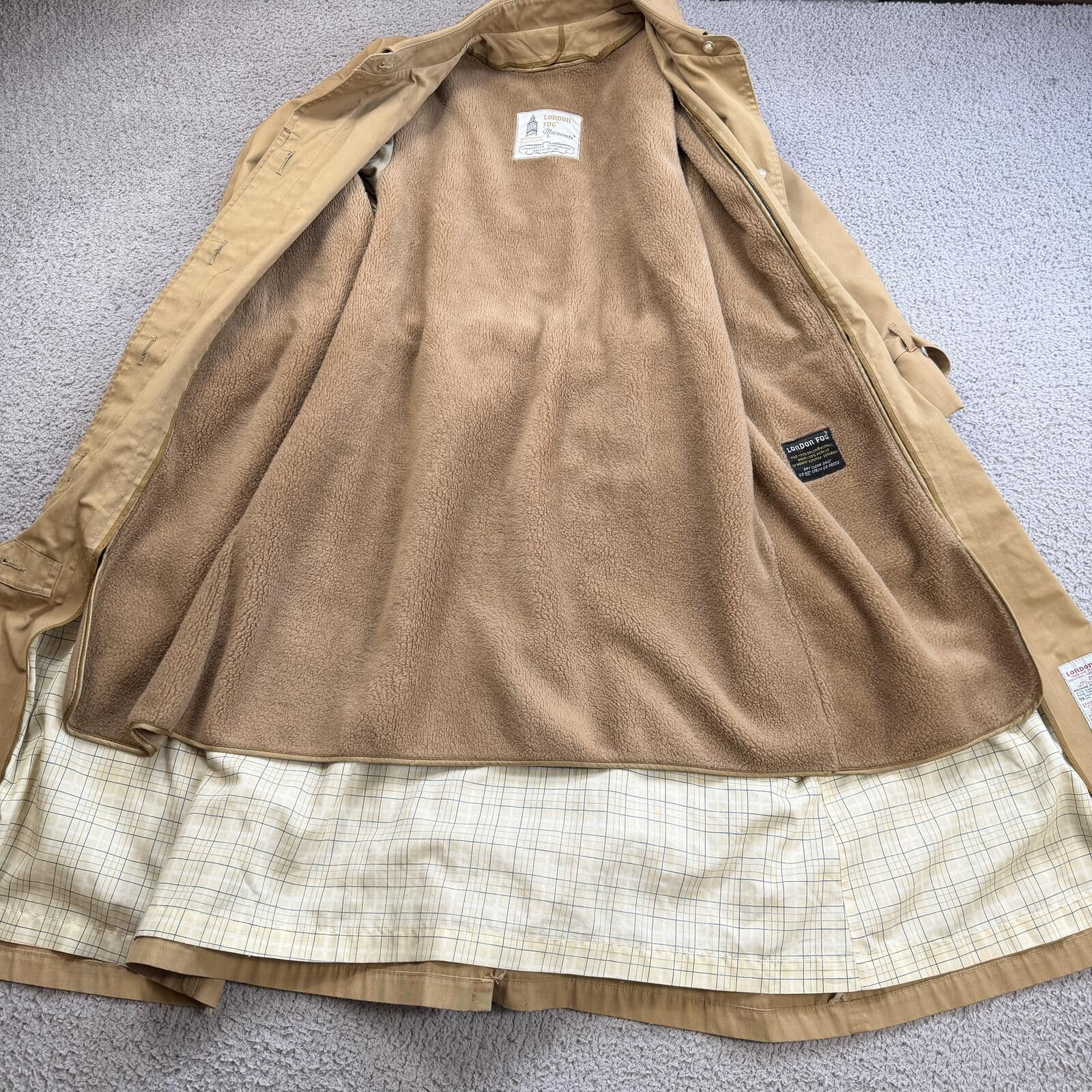 London Fog Vintage London Fog Maincoats Tan Belted Trench Coat USA Size L / US 10 / IT 46 - 6 Thumbnail