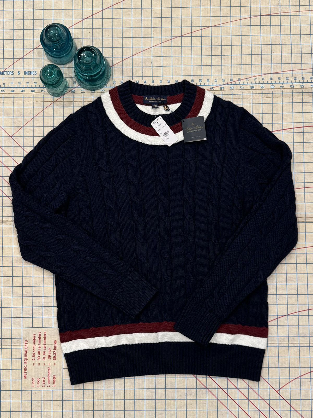 Brooks Brothers NWT Brooks Brothers Supima Cotton Cable Knit Sweater Large Size US L / EU 52-54 / 3 - 3 Thumbnail