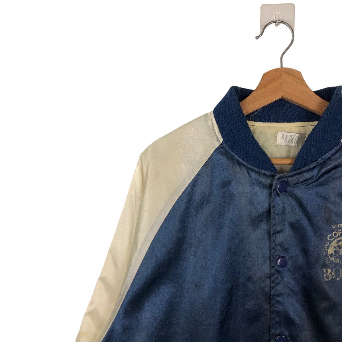 Japanese Brand TRUE VINTAGE BOMBER JACKET SATIN SUNTORY COFFEE BIG LOGO Size US M / EU 48-50 / 2 - 6 Thumbnail