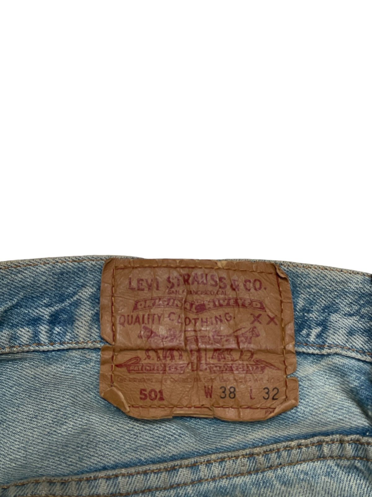 Levi's 38x32 Vintage Brand Levi’s 501 Distressed Jeans 1990s Size US 32 / EU 48 - 9 Thumbnail