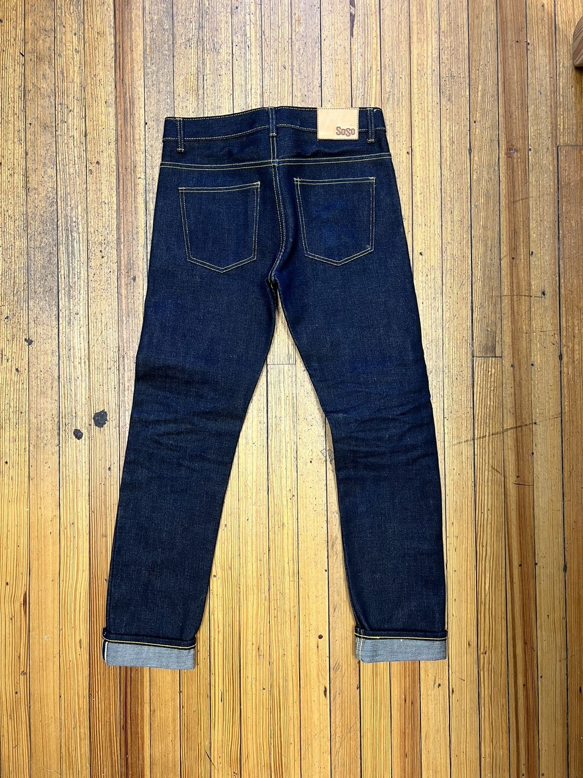SoSo 21oz indigo raw denim selvedge jeans Size US 33 - 2 Thumbnail